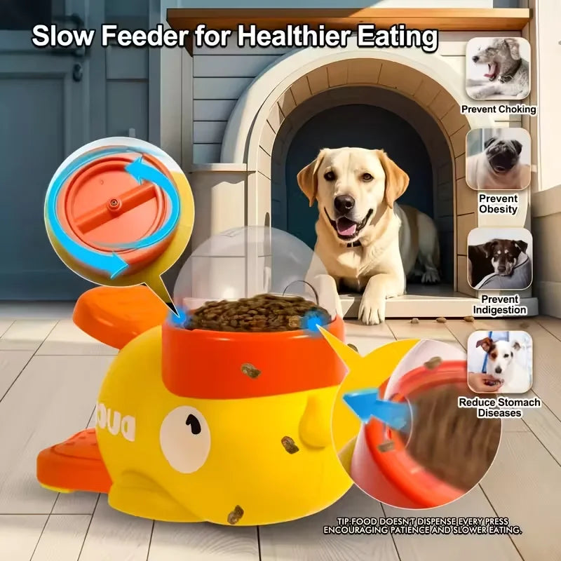 SnackDuck Feeder™ – Juguete Interactivo y Dispensador de Comida para Perros