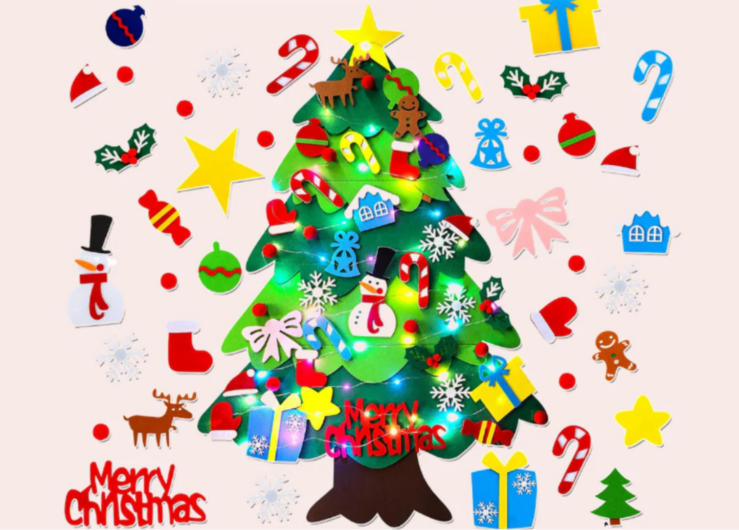 Árbol de Navidad de Fieltro Montessori