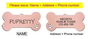PawID Tag™ – Placa de Identificación Personalizada en Forma de Hueso