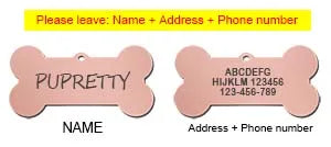PawID Tag™ – Placa de Identificación Personalizada en Forma de Hueso