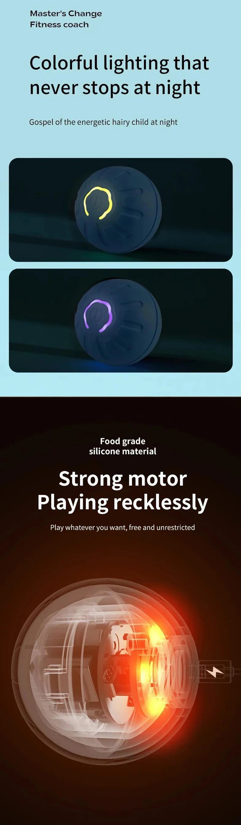 HyperRoll Ball™ – Pelota Inteligente Interactiva con Movimiento Automático