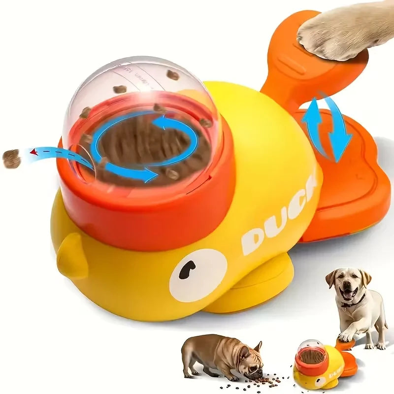 SnackDuck Feeder™ – Juguete Interactivo y Dispensador de Comida para Perros