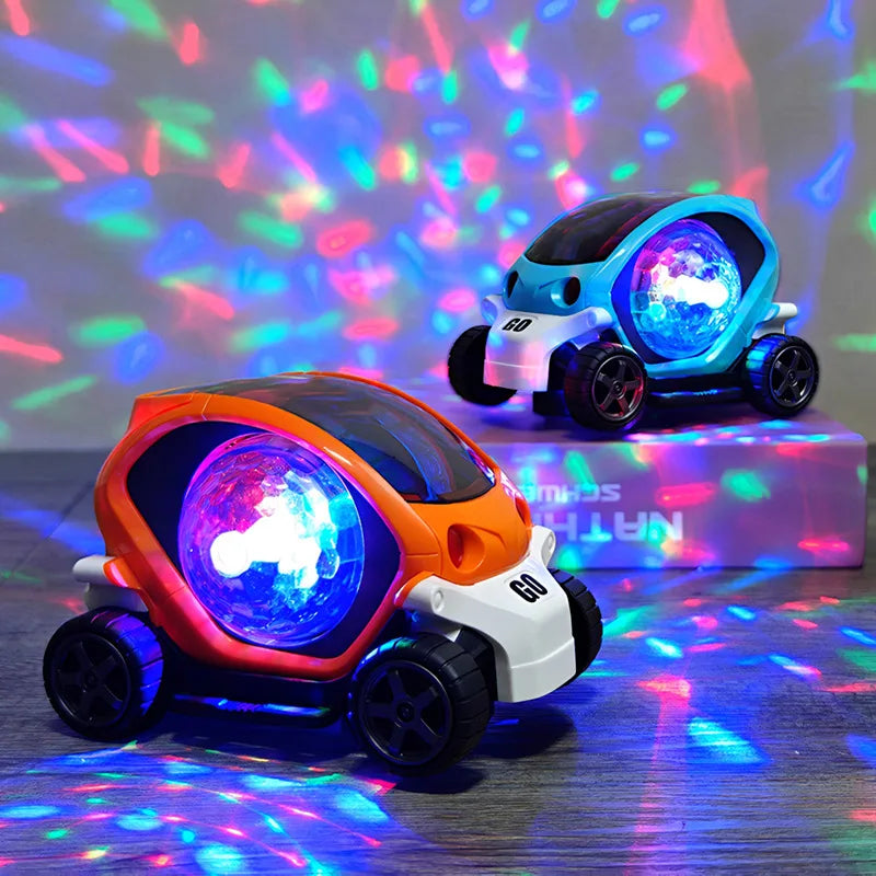 TurboSpin™ – Elektrisches Kinderauto mit Lichtern, Musik und 360°-Drehung