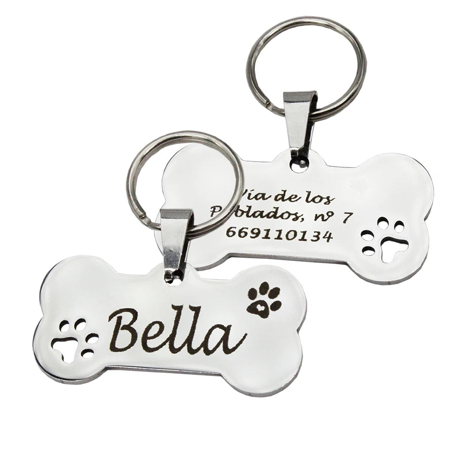 PawID Tag™ – Placa de Identificación Personalizada en Forma de Hueso