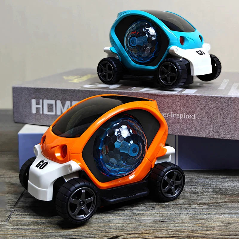 TurboSpin™ – Elektrisches Kinderauto mit Lichtern, Musik und 360°-Drehung
