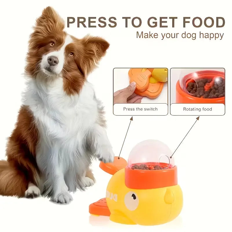SnackDuck Feeder™ – Juguete Interactivo y Dispensador de Comida para Perros
